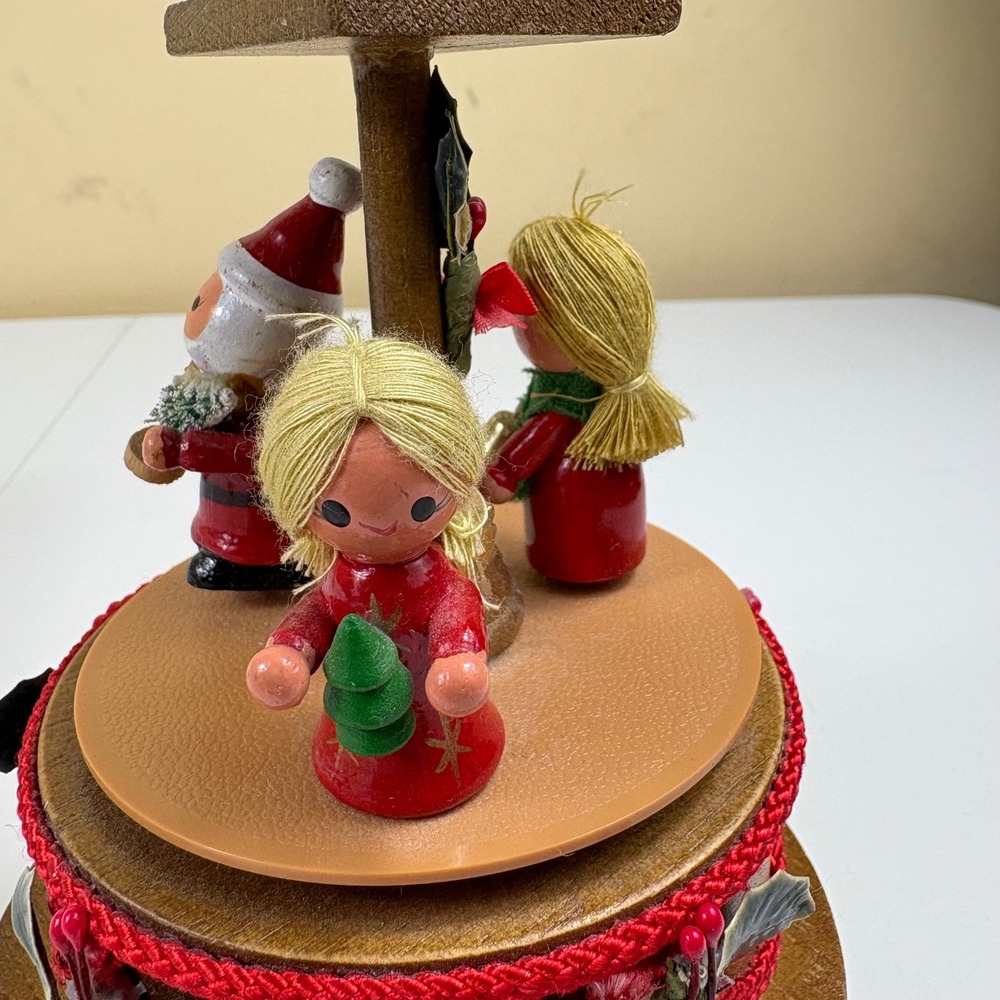 Lefton Dancing Music Box Santa & Angel Girls Vintage Christmas Figurine - Picture 13 of 17